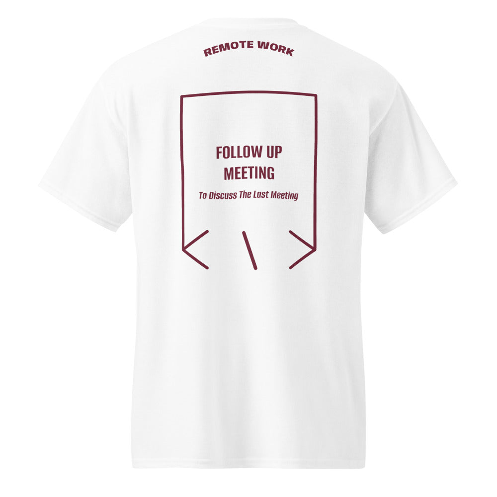 Follow Up Meeting — White Maroon back mockup