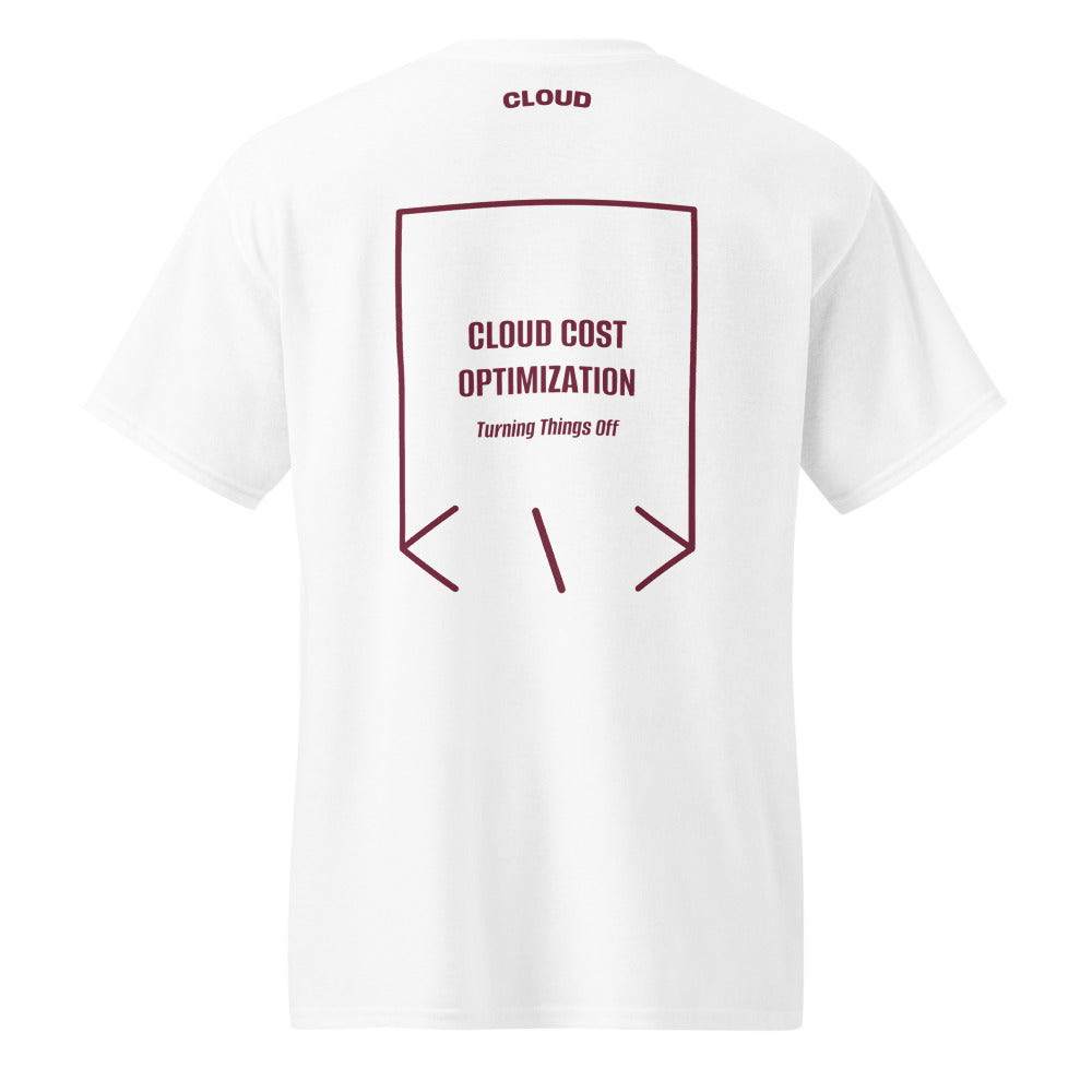 Cloud Cost Optimization — White Maroon back mockup