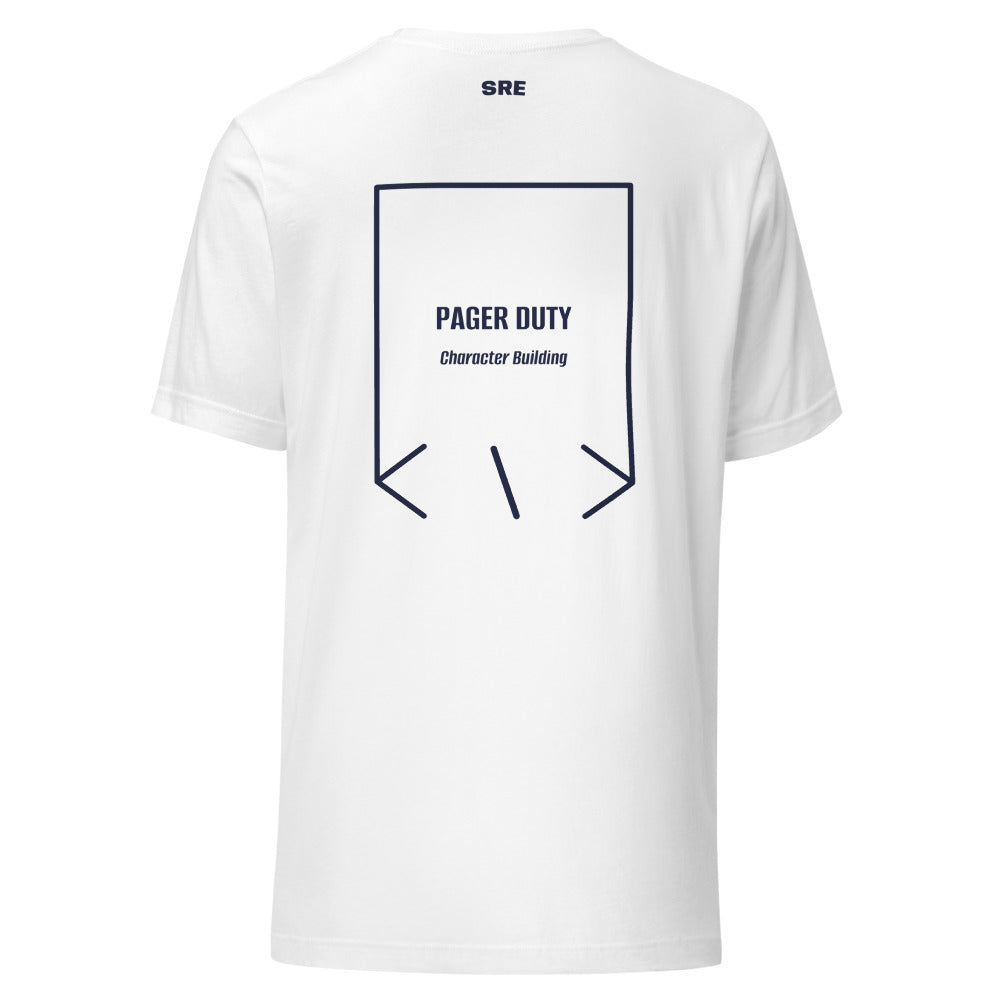 Pager Duty — White Navy back mockup