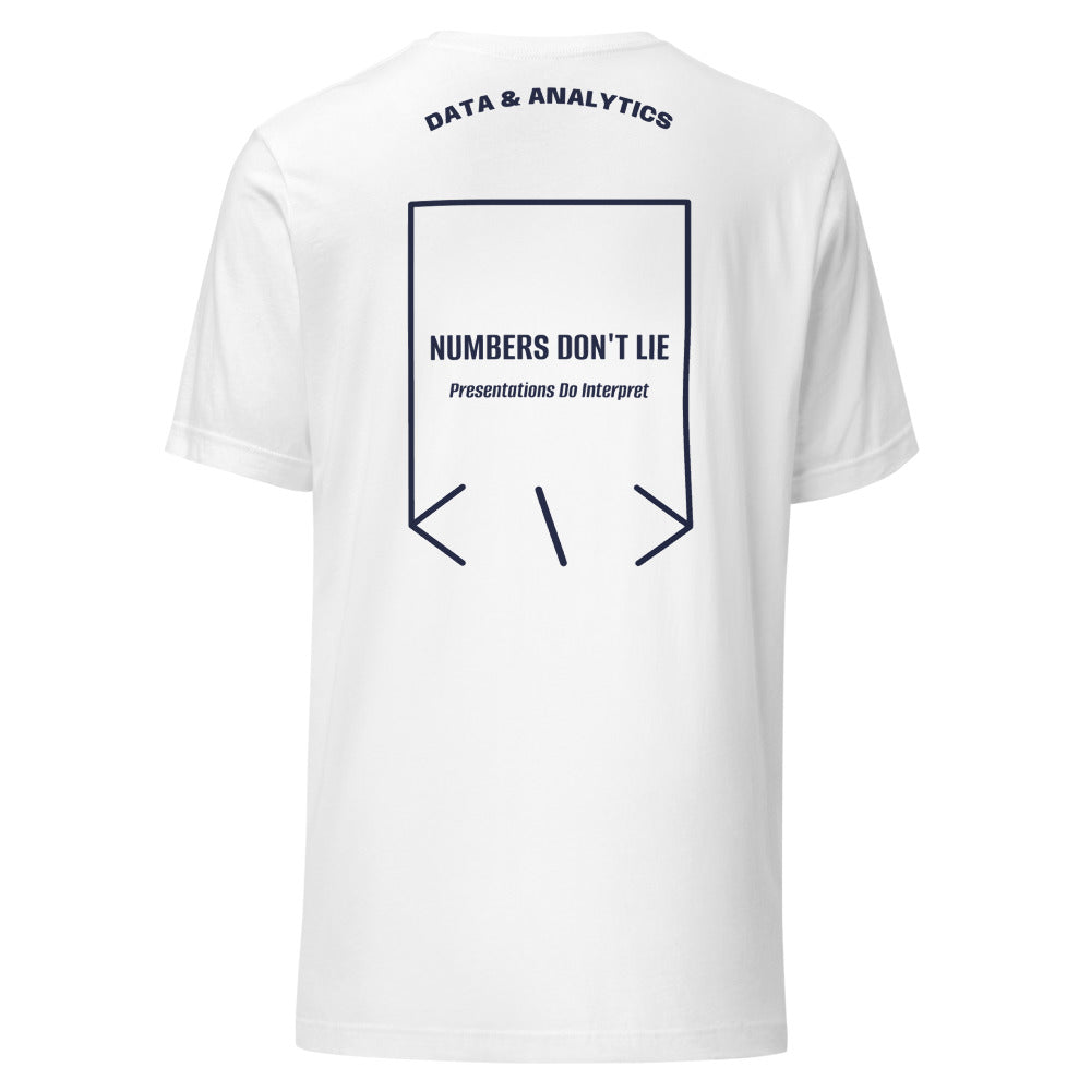 Numbers Don't Lie — White Navy back mockup