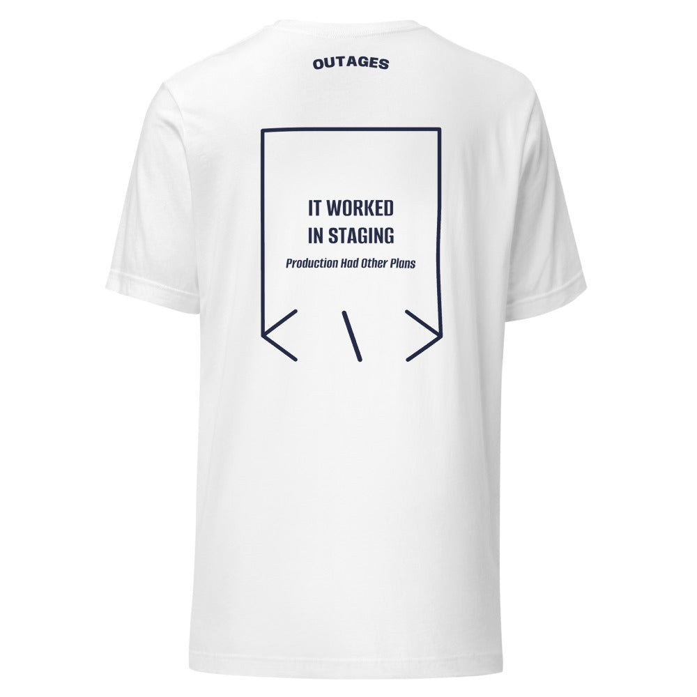 It Worked In Staging — White Navy back mockup