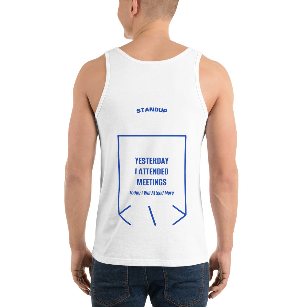 Yesterday I Attended Meetings — White True Royal back mockup