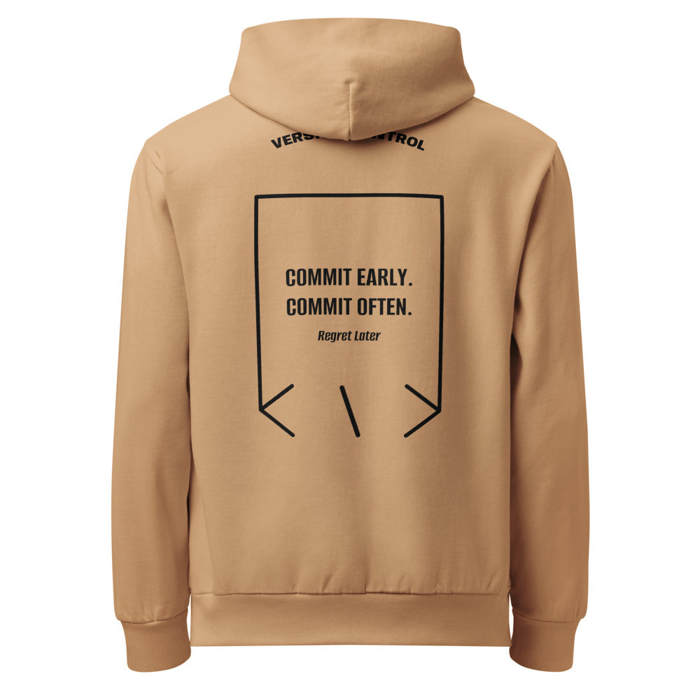 Commit Early. Commit Often. — Pigment Burro Black back mockup