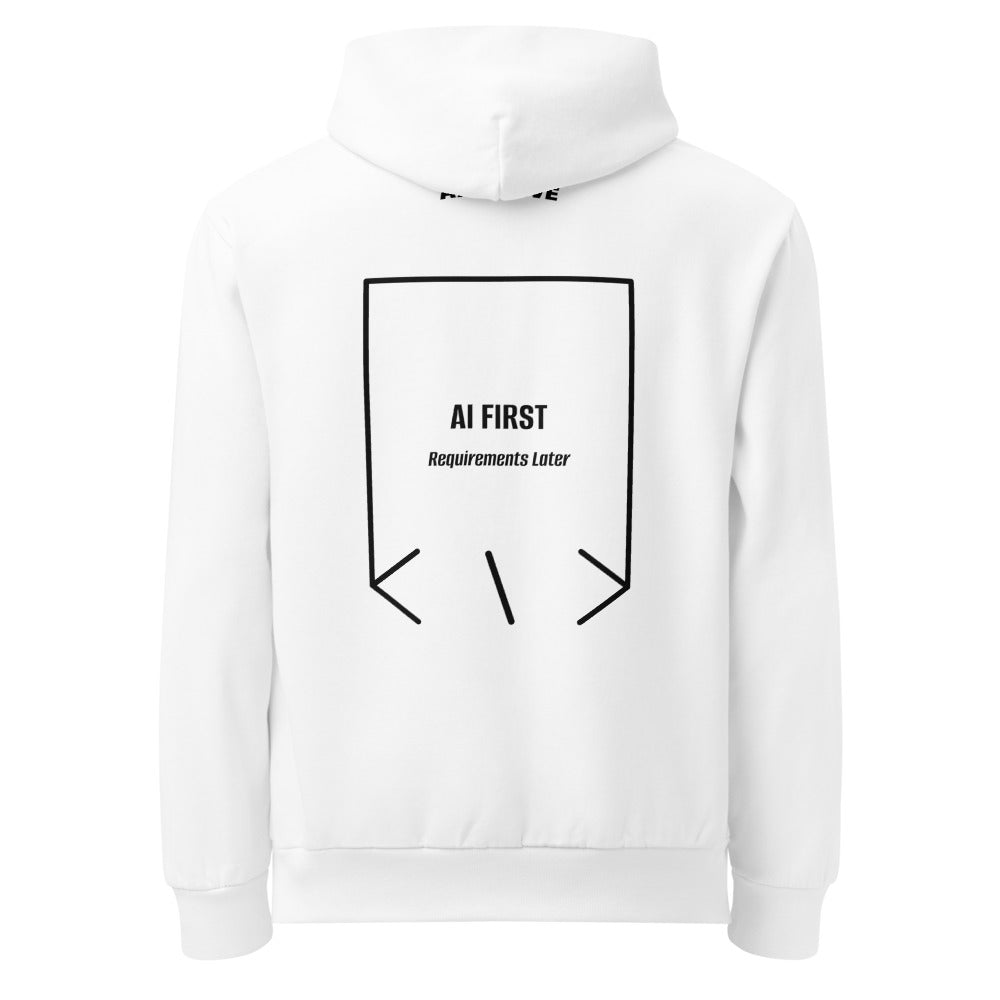 AI First — White Black back mockup