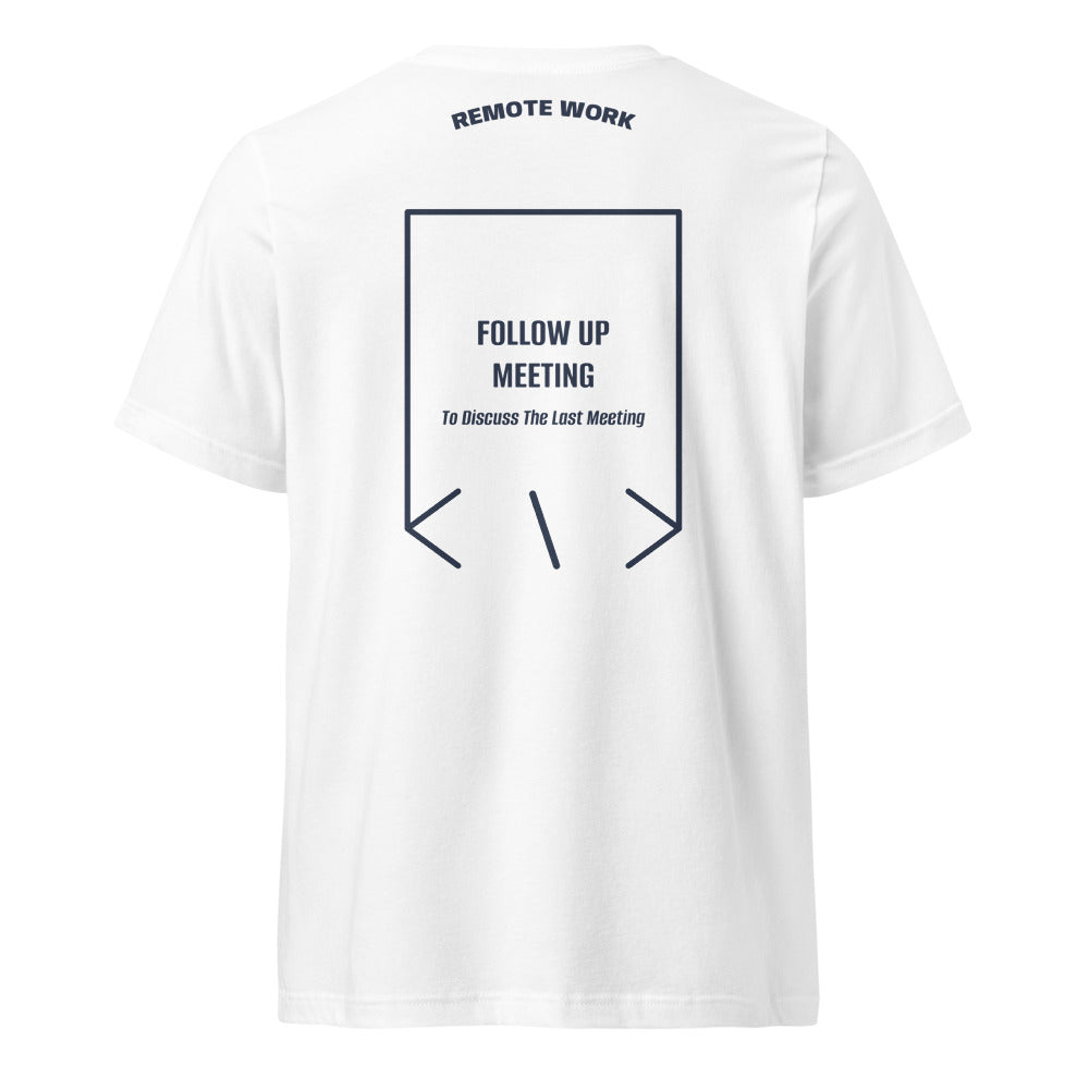 Follow Up Meeting — White Navy back mockup