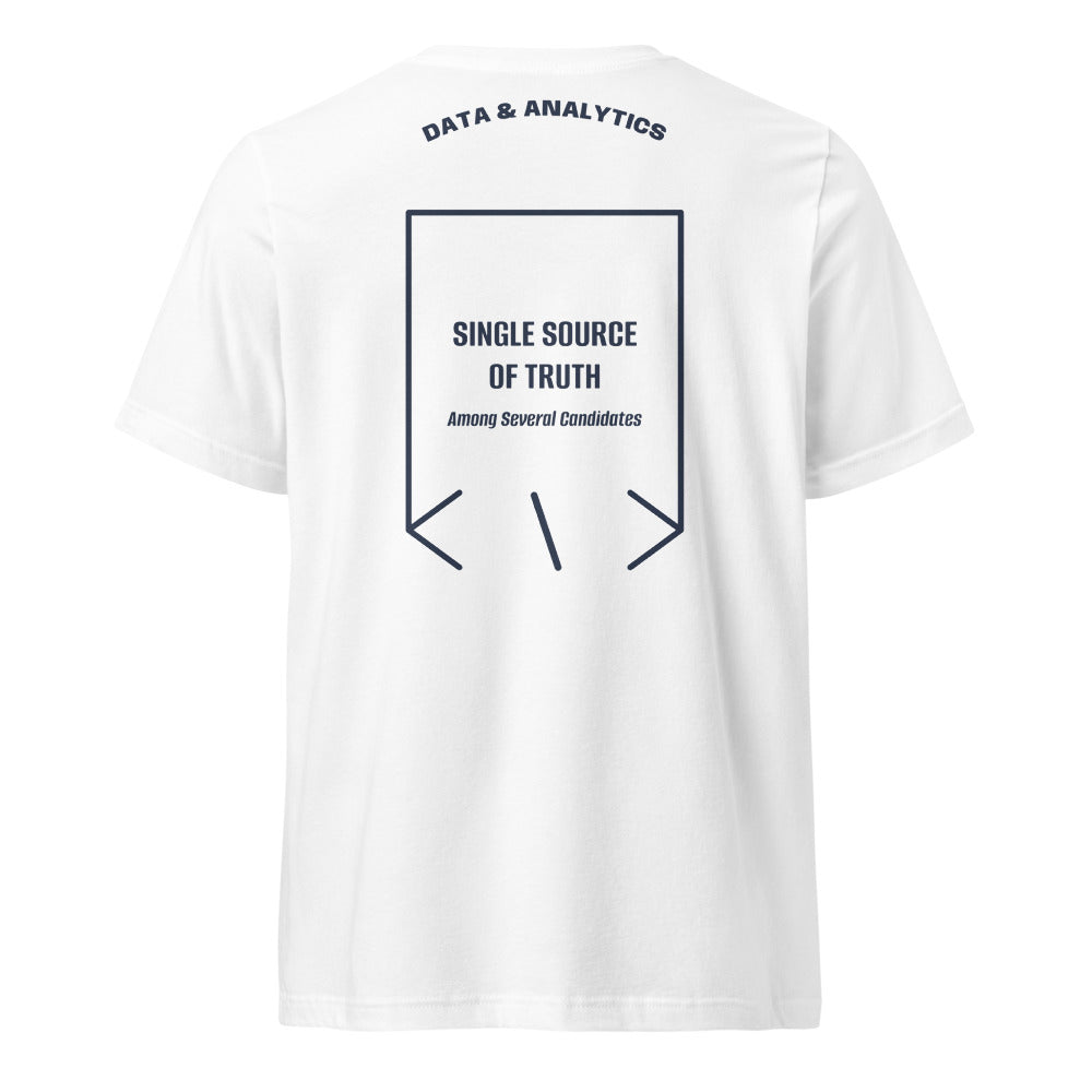 Single Source Of Truth — White Navy back mockup