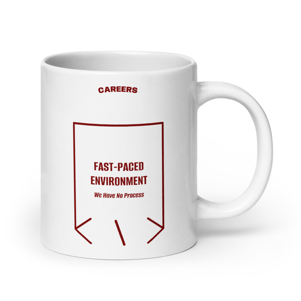 Fast-Paced Environment — White Maroon back mockup (20 oz)