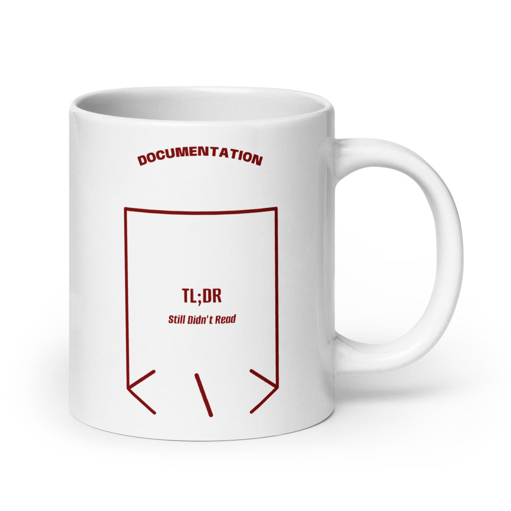 TL;DR — White Maroon back mockup (20 oz)