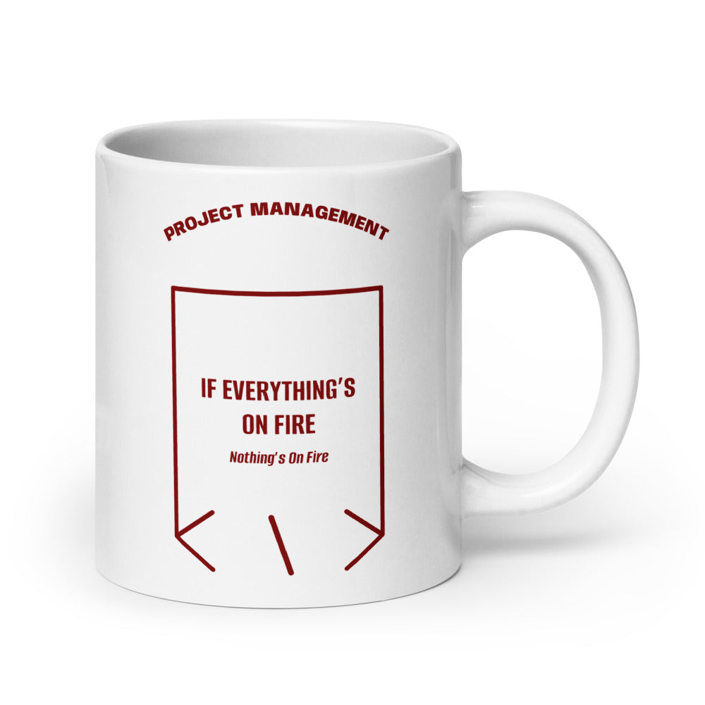 If Everything’s On Fire — White Maroon back mockup (20 oz)