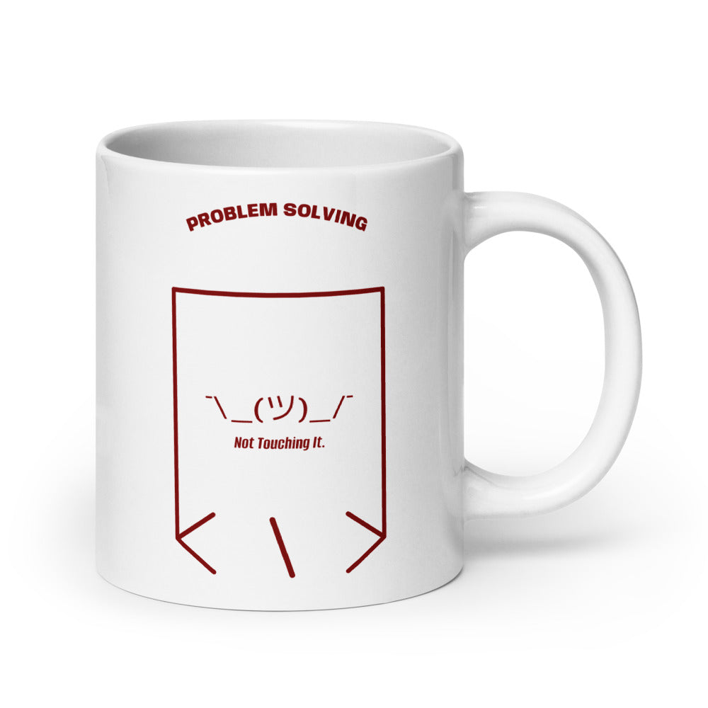 ¯\_(ツ)_/¯ — White Maroon back mockup (20 oz)