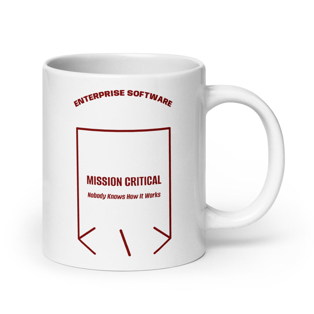 Mission Critical — White Maroon back mockup (20 oz)