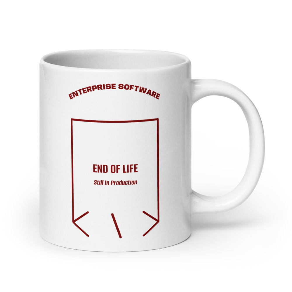 End Of Life — White Maroon back mockup (20 oz)