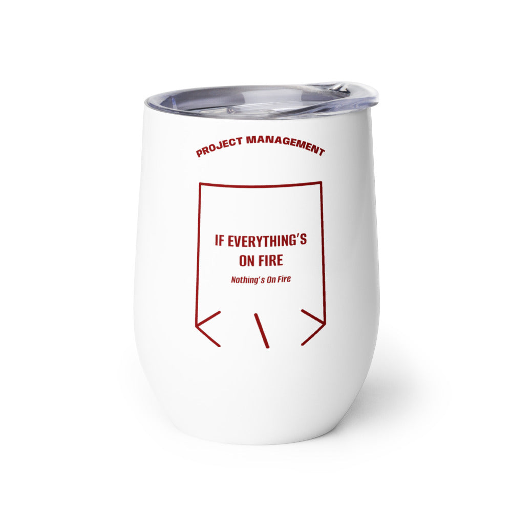 If Everything’s On Fire — White Maroon back mockup (12 oz)