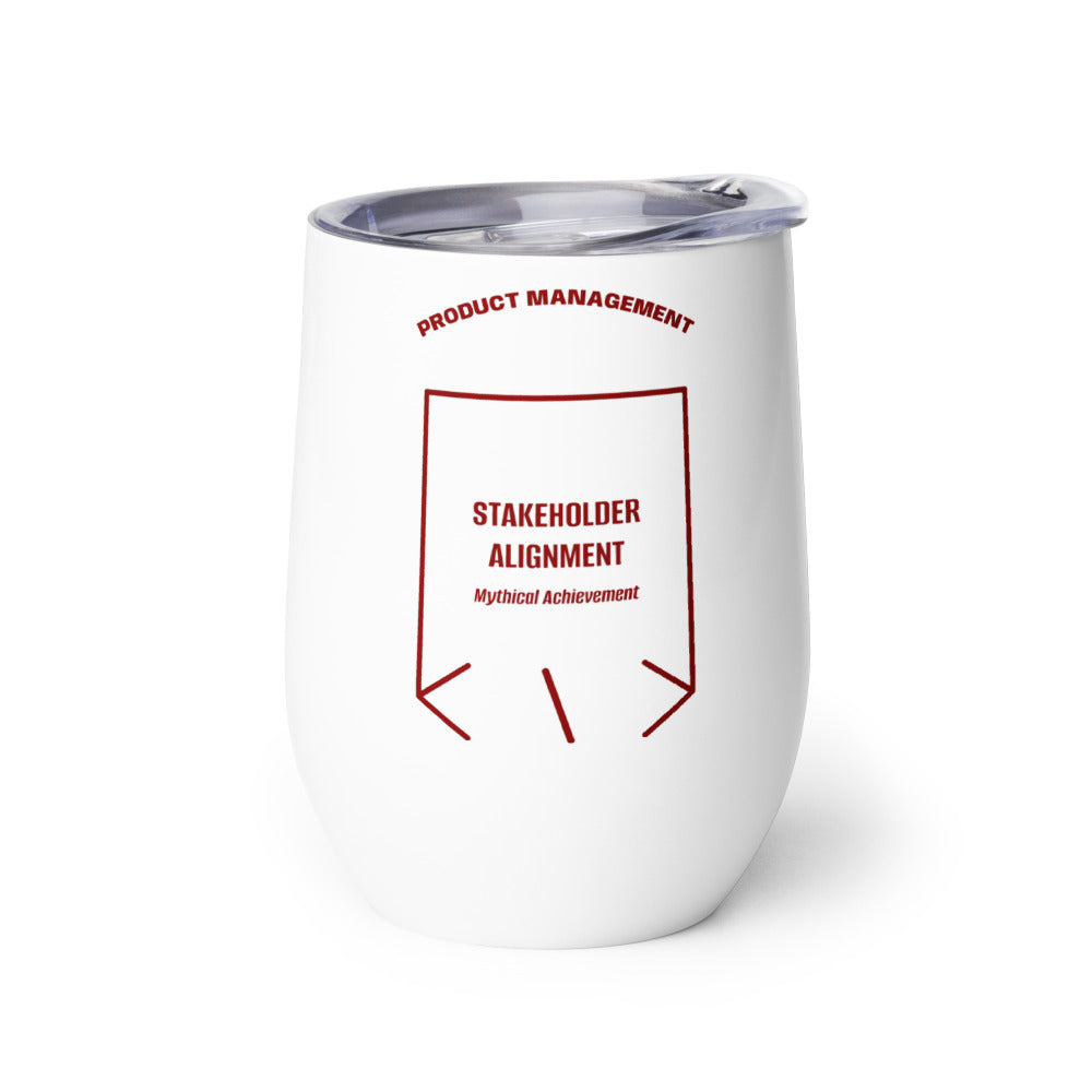 Stakeholder Alignment — White Maroon back mockup (12 oz)