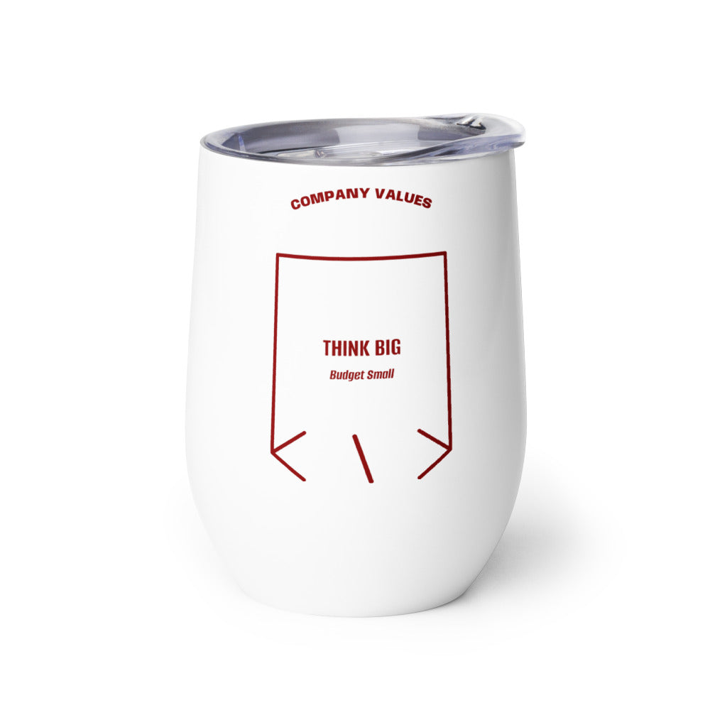 Think Big — White Maroon back mockup (12 oz)