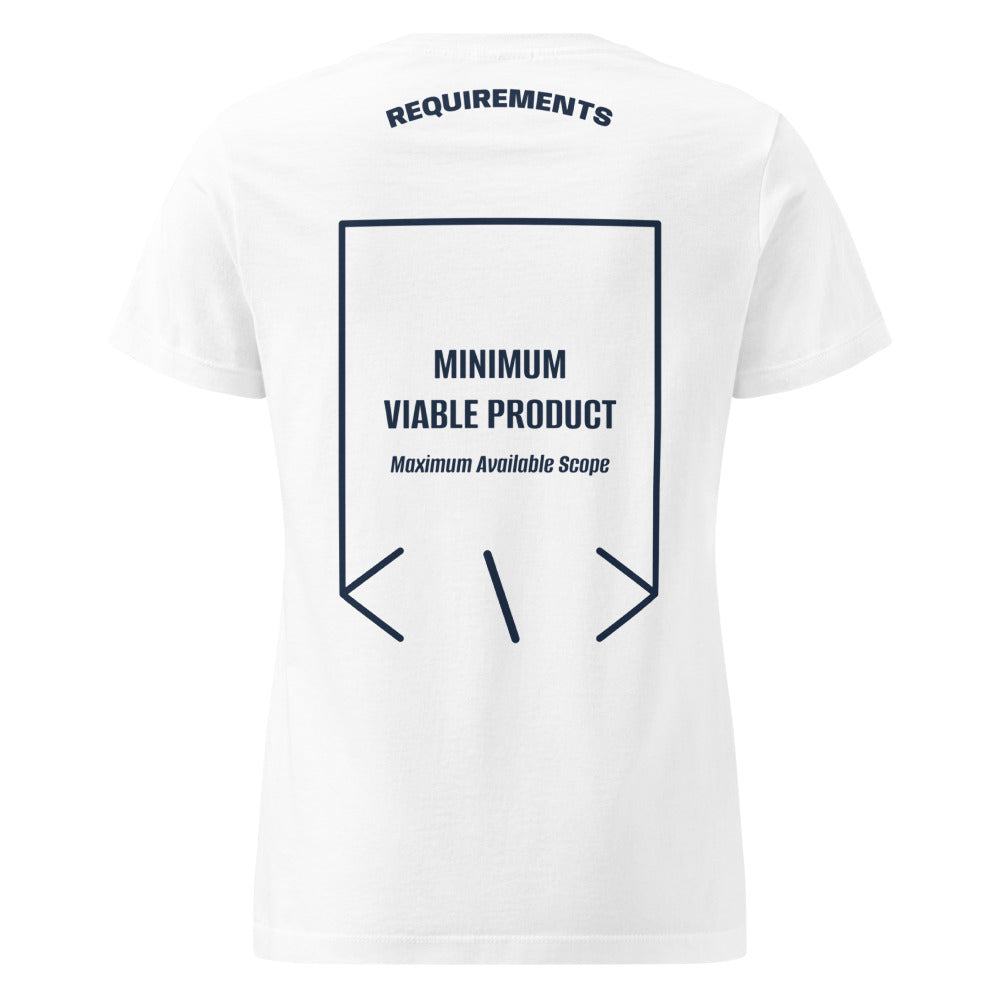 Minimum Viable Product — White Navy back mockup