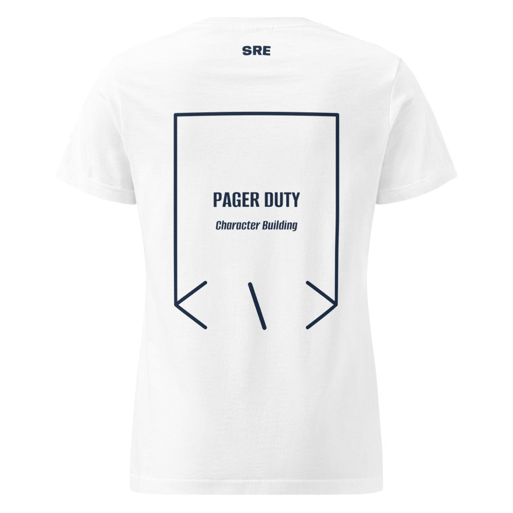 Pager Duty — White Navy back mockup