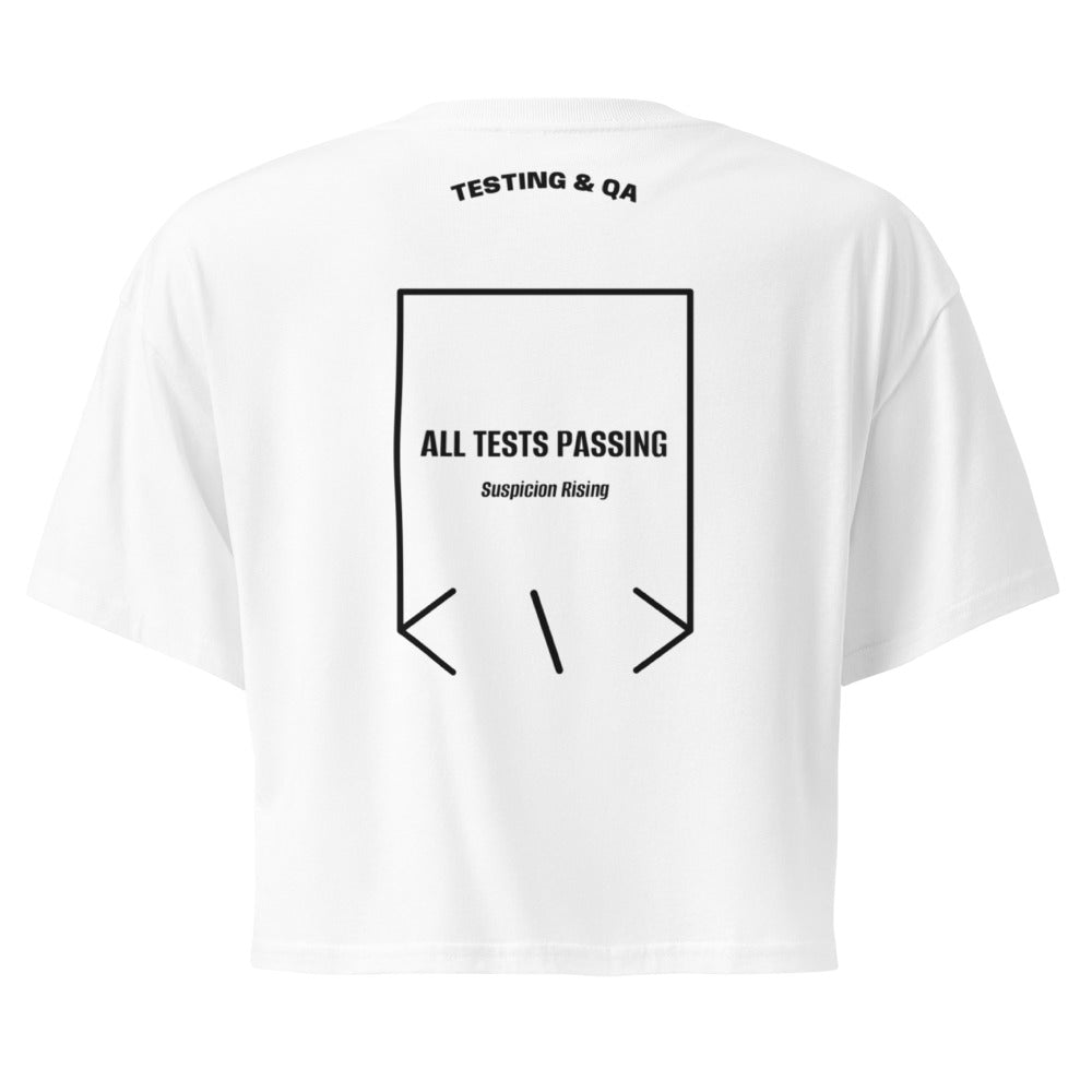 All Tests Passing — White Black back mockup