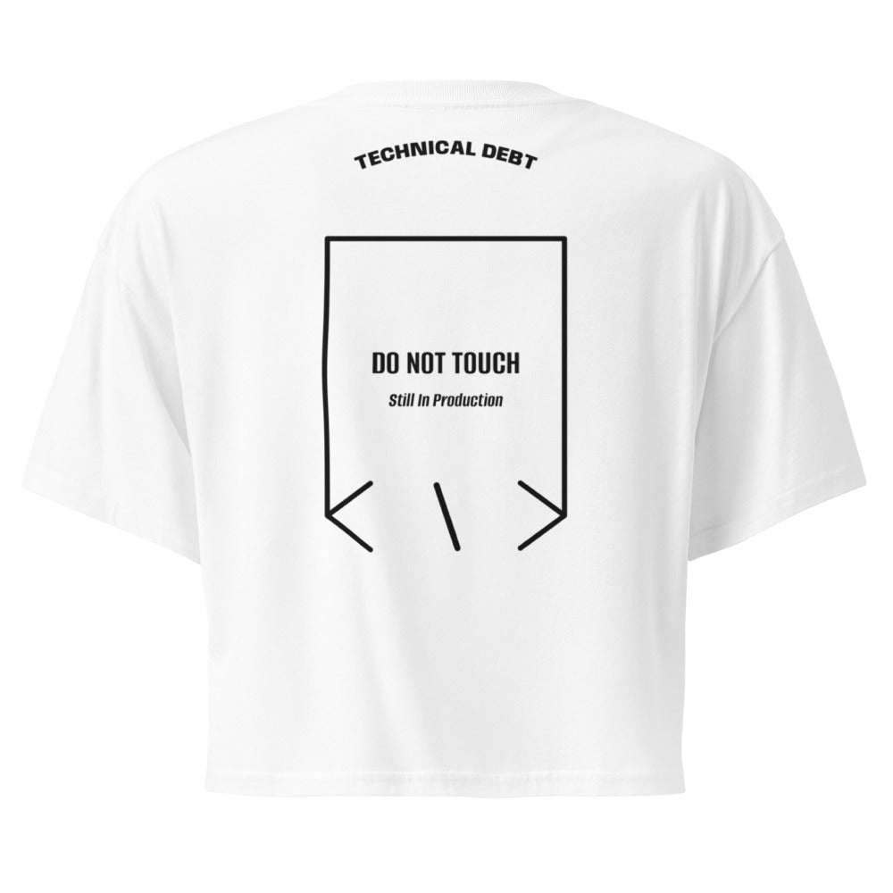 Do Not Touch — White Black back mockup