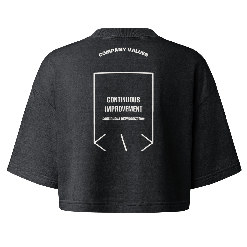 Continuous Improvement — Washed Black Vintage White back mockup
