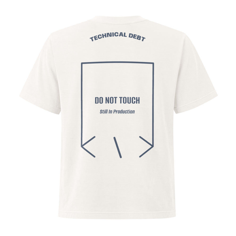 Do Not Touch — Vintage White Washed Navy back mockup