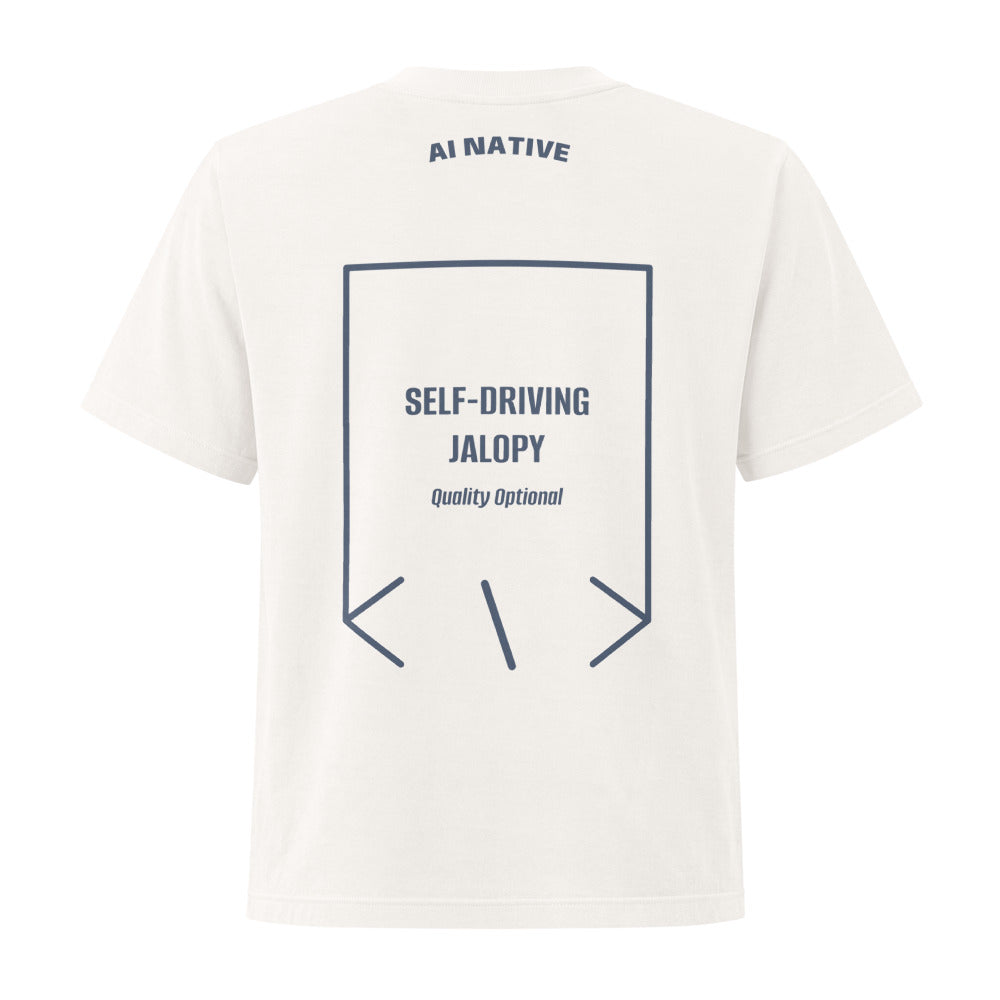 Self-Driving Jalopy — Vintage White Washed Navy back mockup