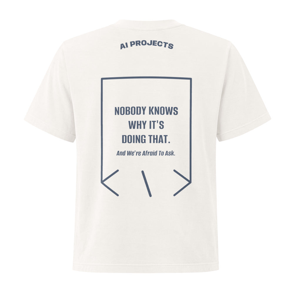 Nobody Knows Why It's Doing That. — Vintage White Washed Navy back mockup