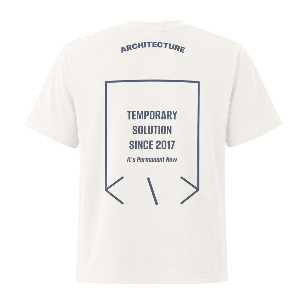 Temporary Solution Since 2017 — Vintage White Washed Navy back mockup