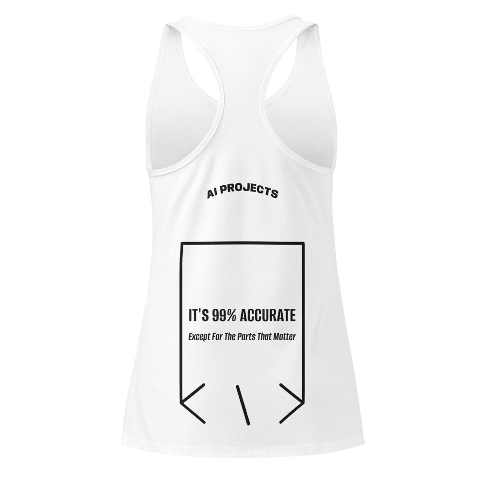 It's 99% Accurate — White Black back mockup
