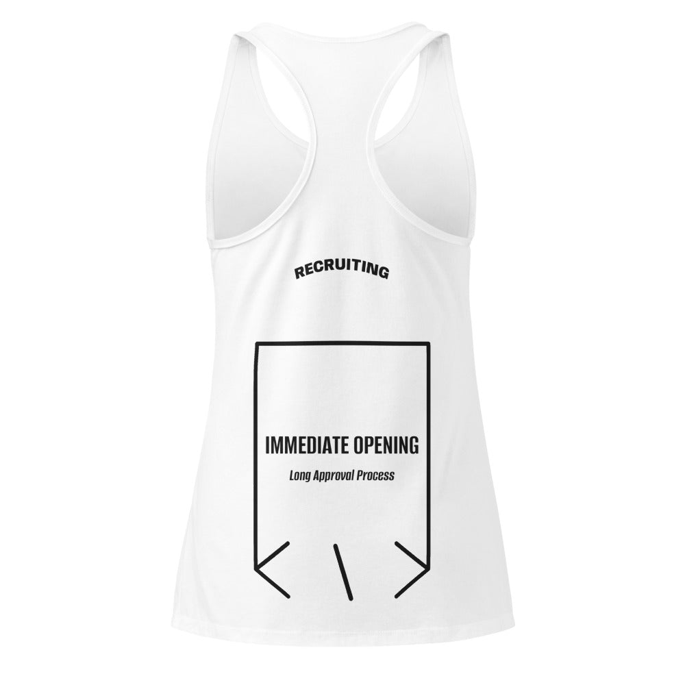 Immediate Opening — White Black back mockup