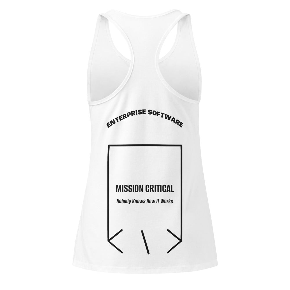 Mission Critical — White Black back mockup