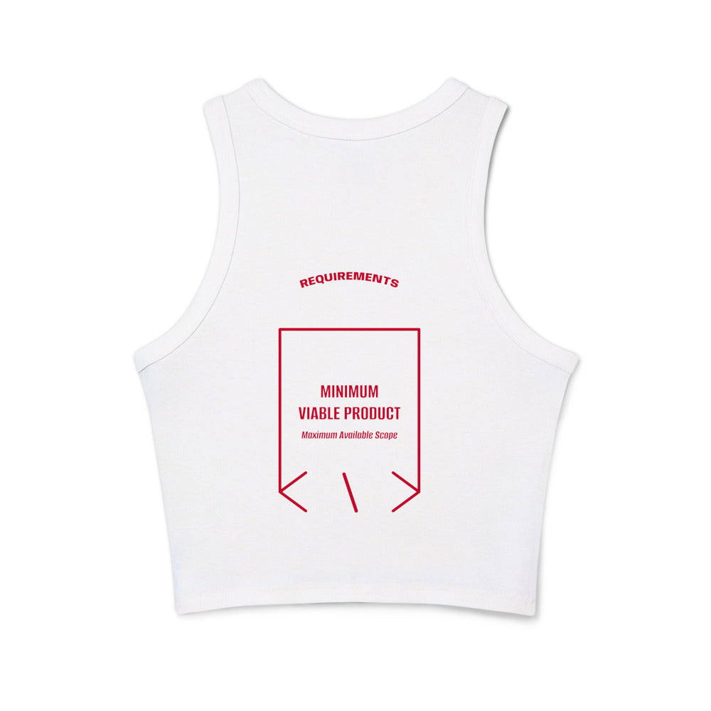 Minimum Viable Product — Solid White Blend Solid Red Blend back mockup