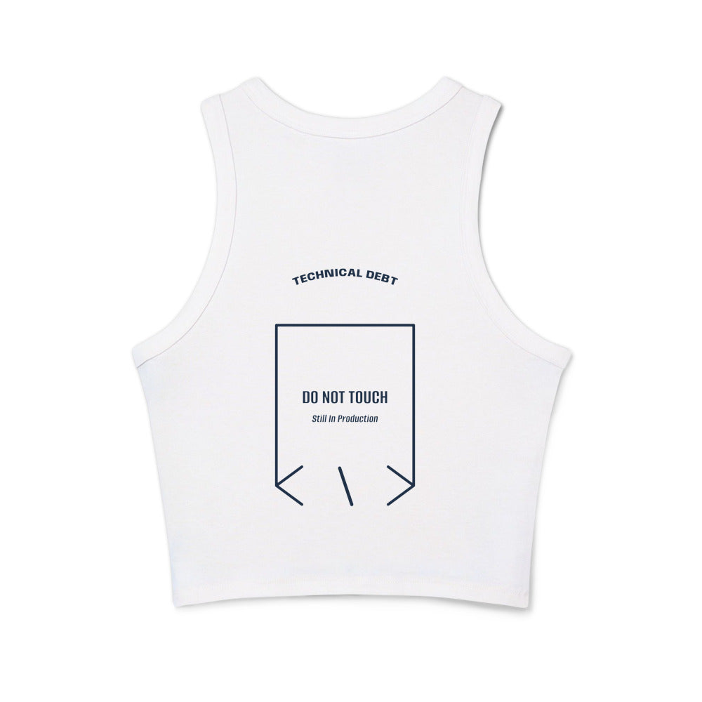 Do Not Touch — Solid White Blend Solid Navy Blend back mockup