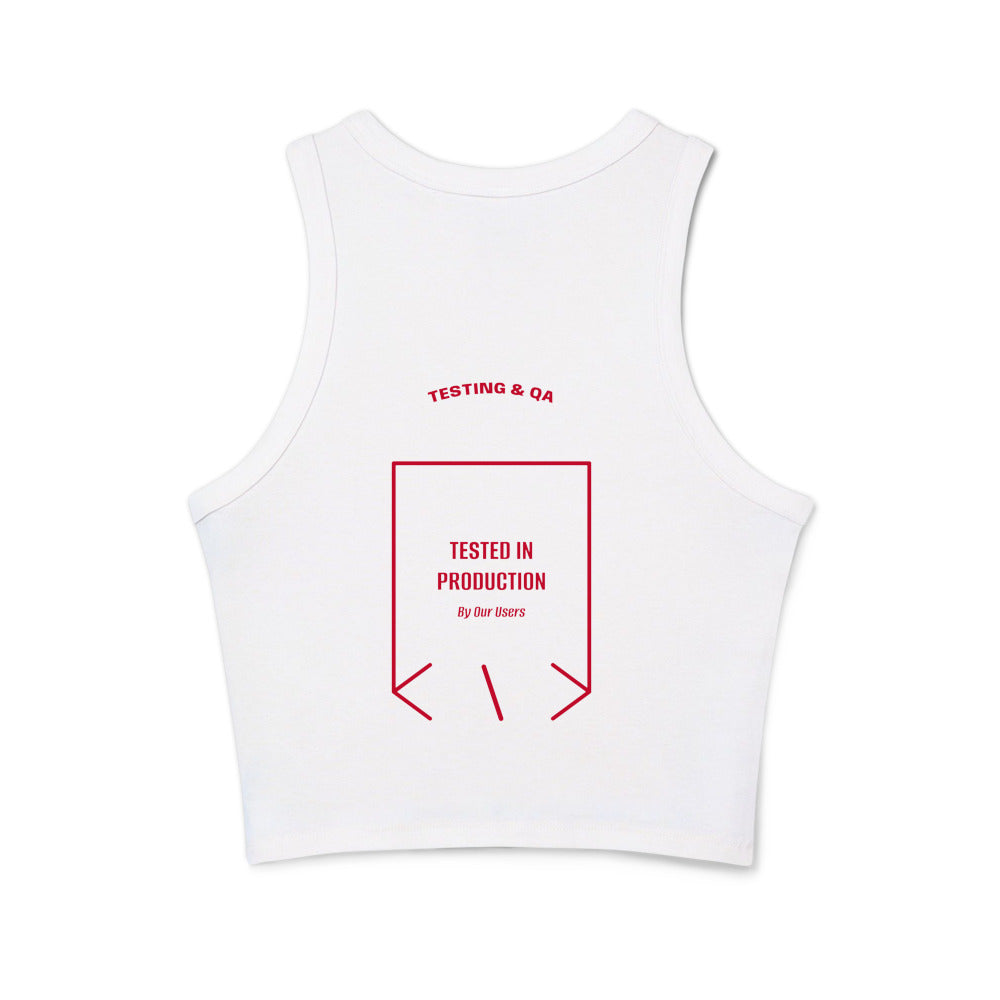Tested In Production — Solid White Blend Solid Red Blend back mockup