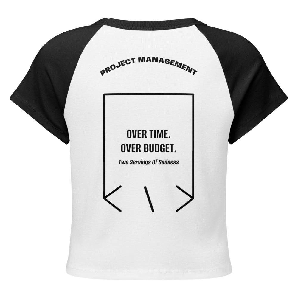Over Time. Over Budget. — White/Black Black back mockup