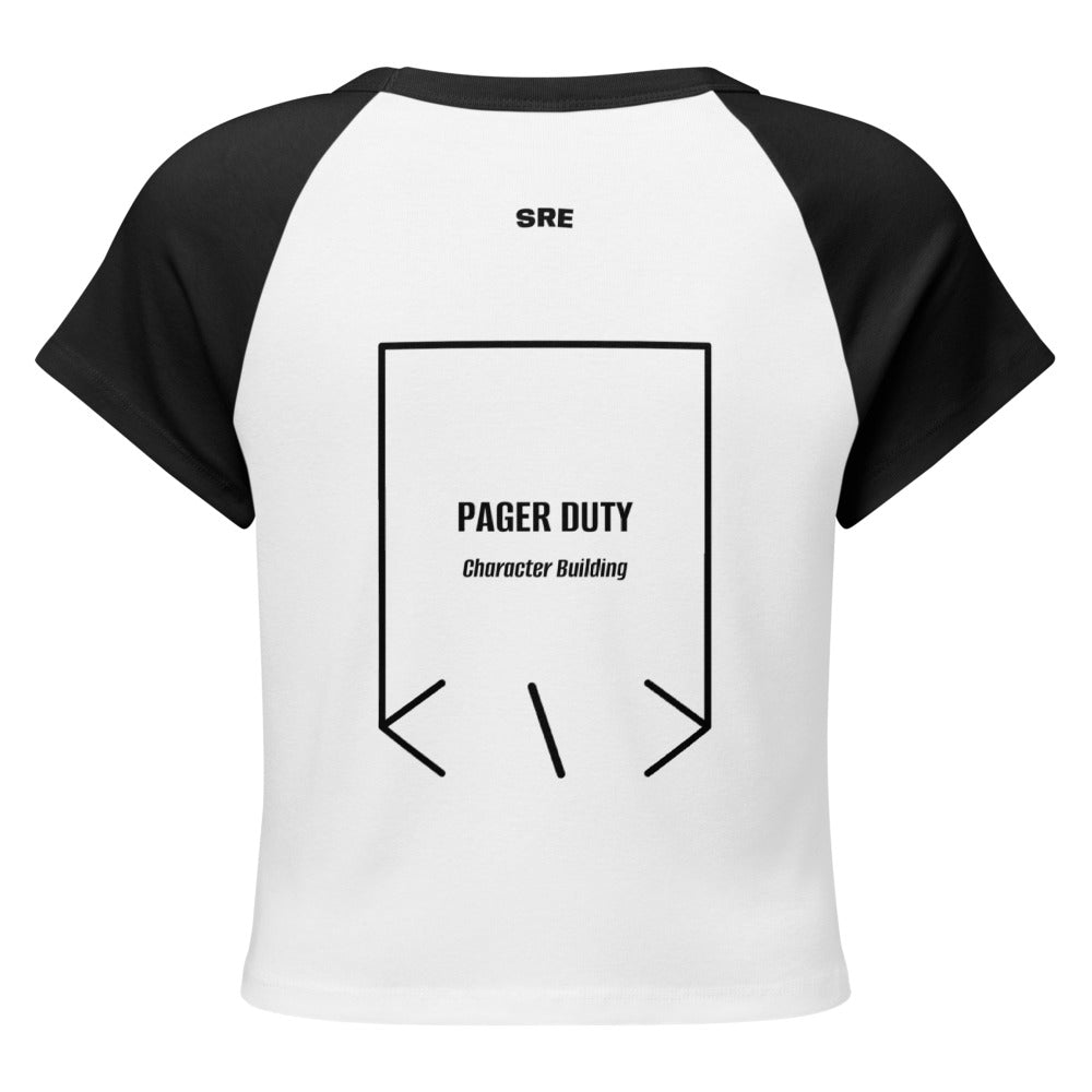 Pager Duty — White/Black Black back mockup