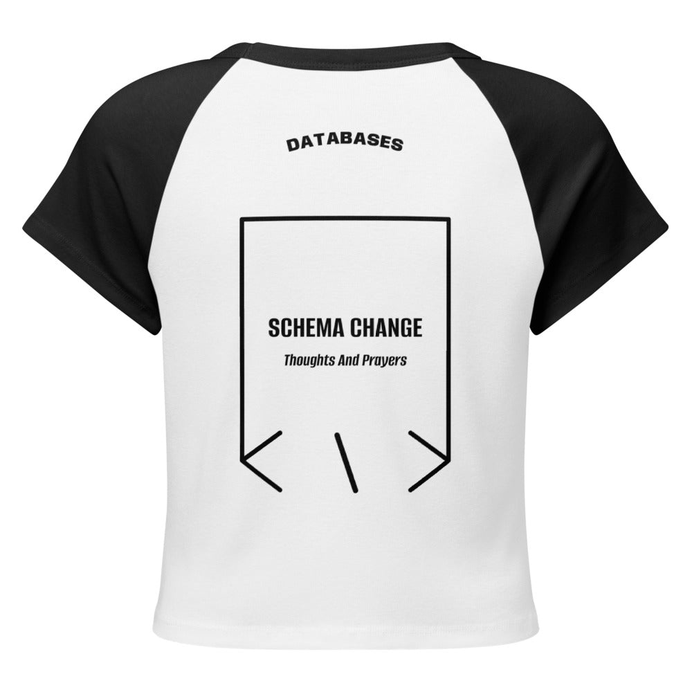 Schema Change — White/Black Black back mockup