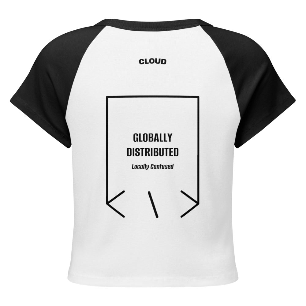 Globally Distributed — White/Black Black back mockup