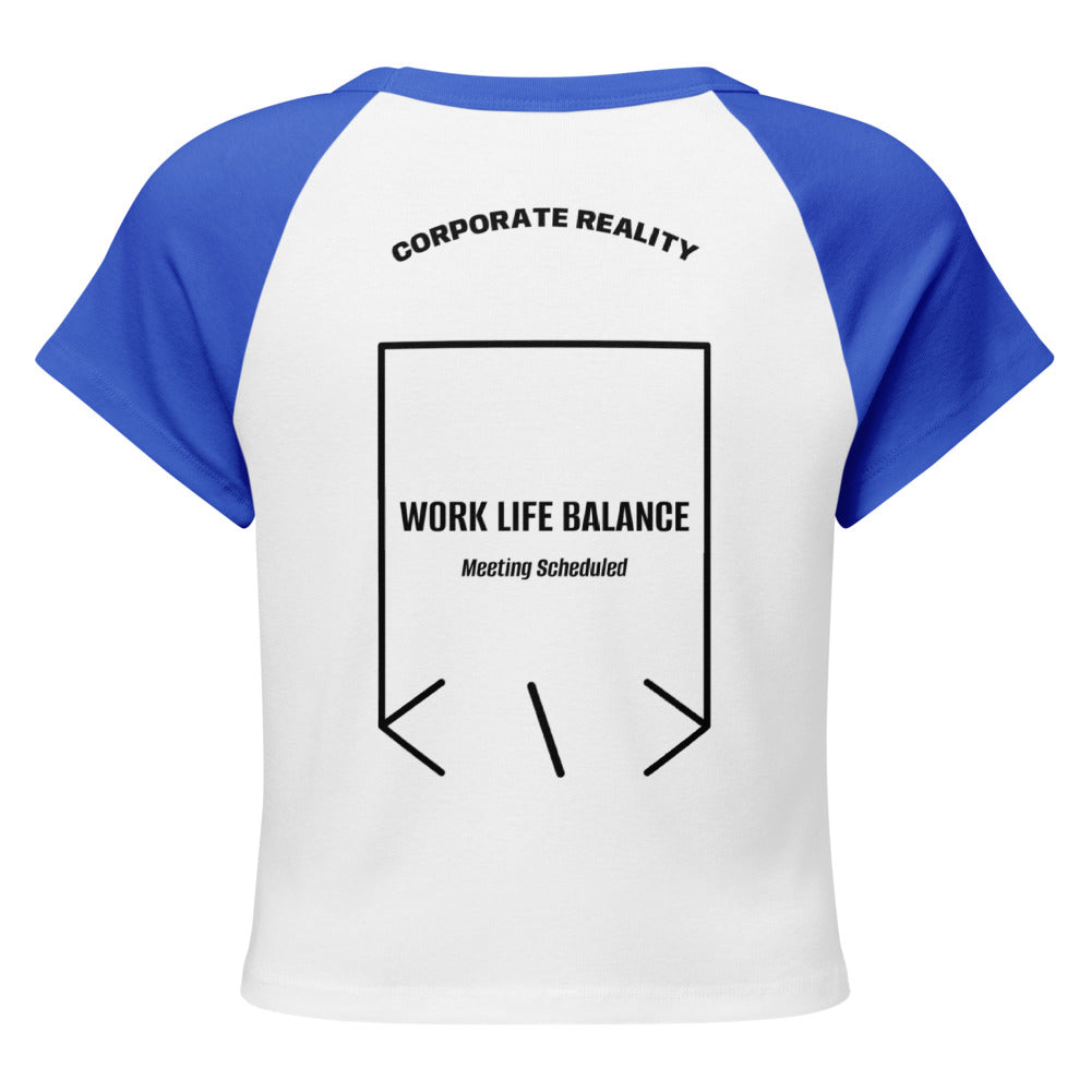 Work Life Balance — White /True Royal Black back mockup