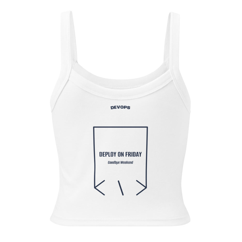 Deploy On Friday — Solid White Blend Solid Navy Blend back mockup