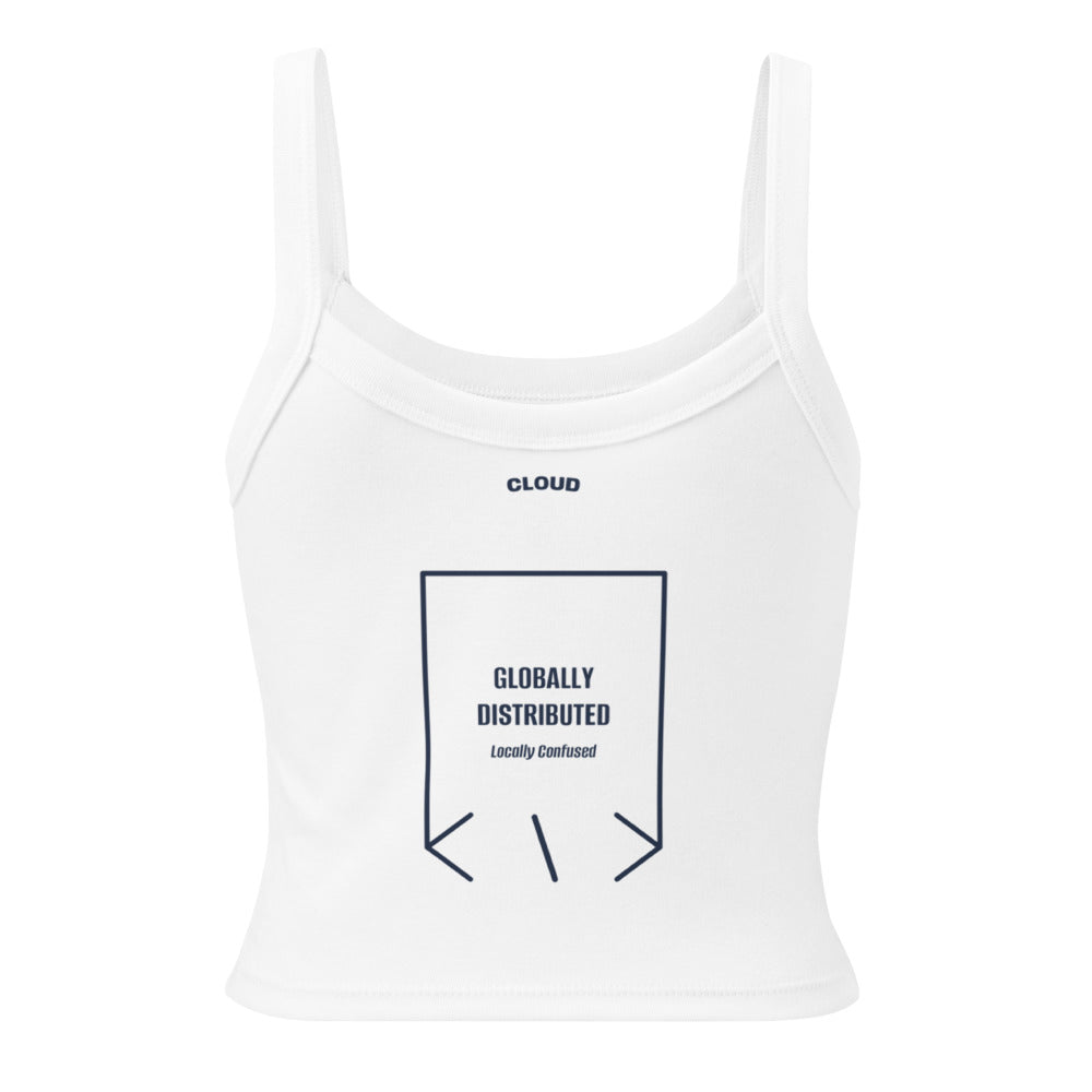 Globally Distributed — Solid White Blend Solid Navy Blend back mockup