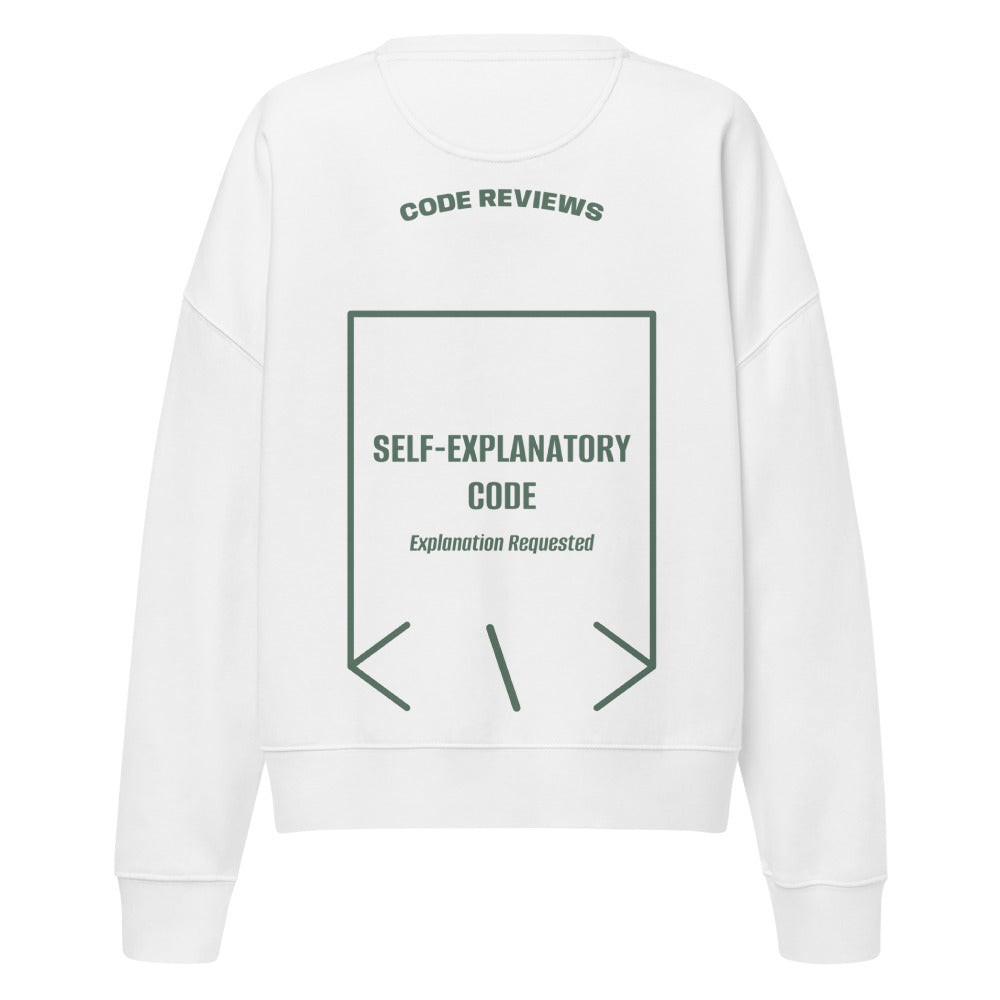 Self-Explanatory Code — White Green Bay back mockup