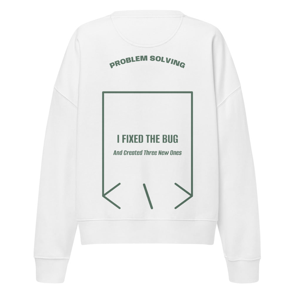 I Fixed The Bug — White Green Bay back mockup