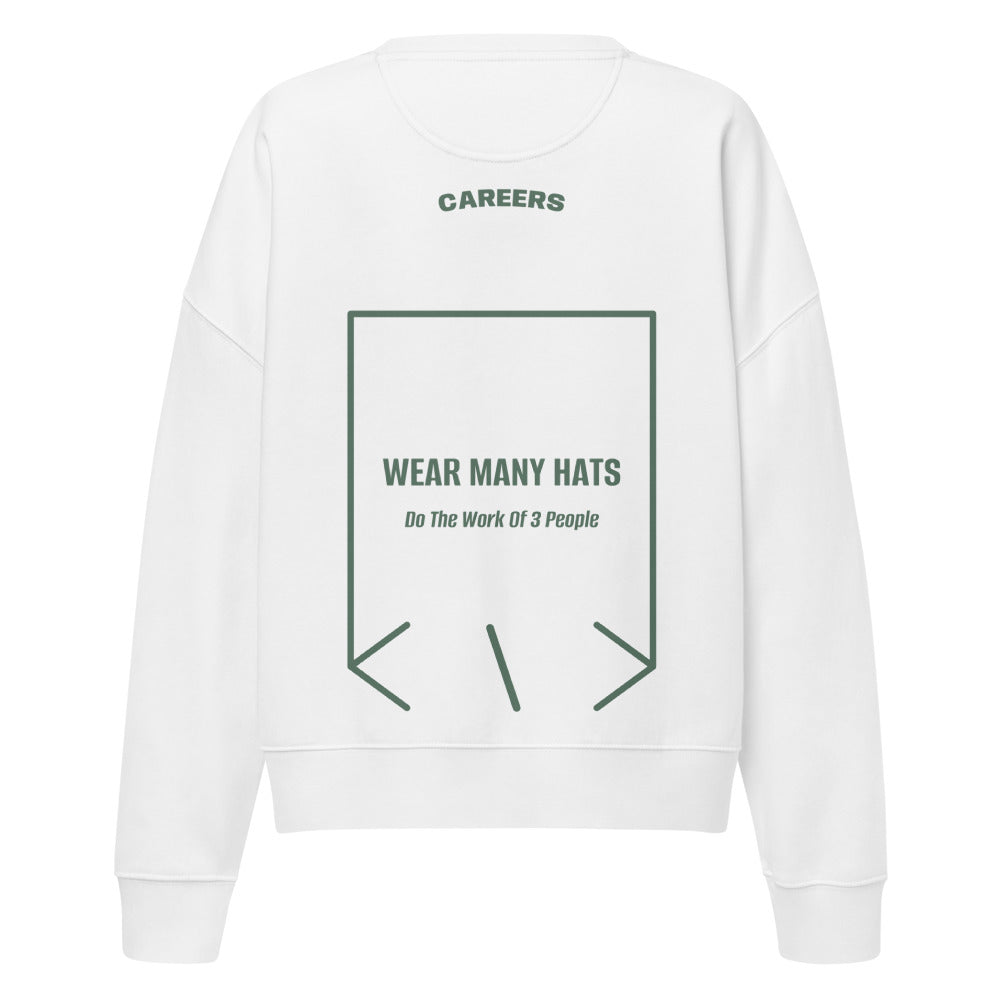 Wear Many Hats — White Green Bay back mockup
