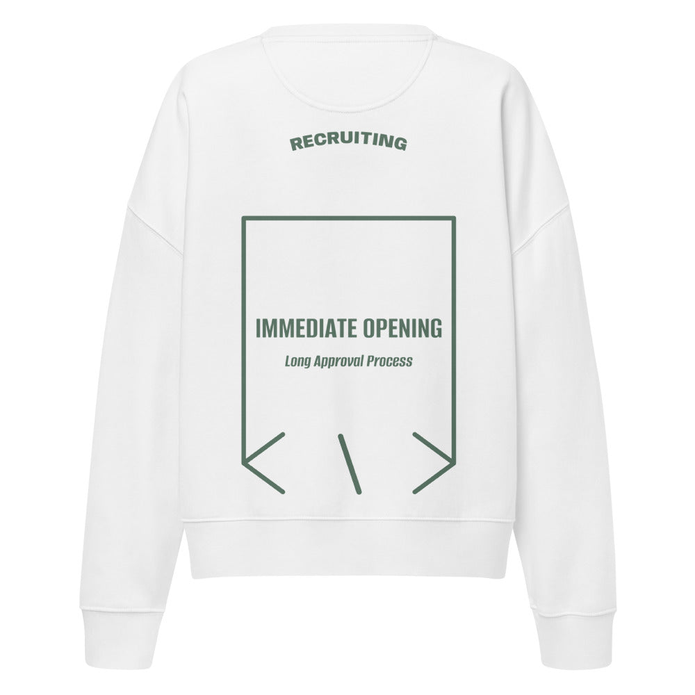 Immediate Opening — White Green Bay back mockup