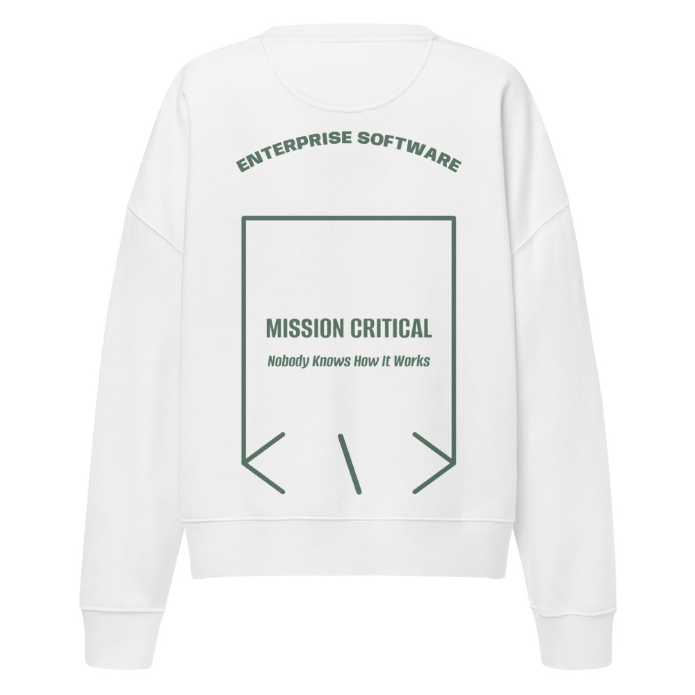 Mission Critical — White Green Bay back mockup