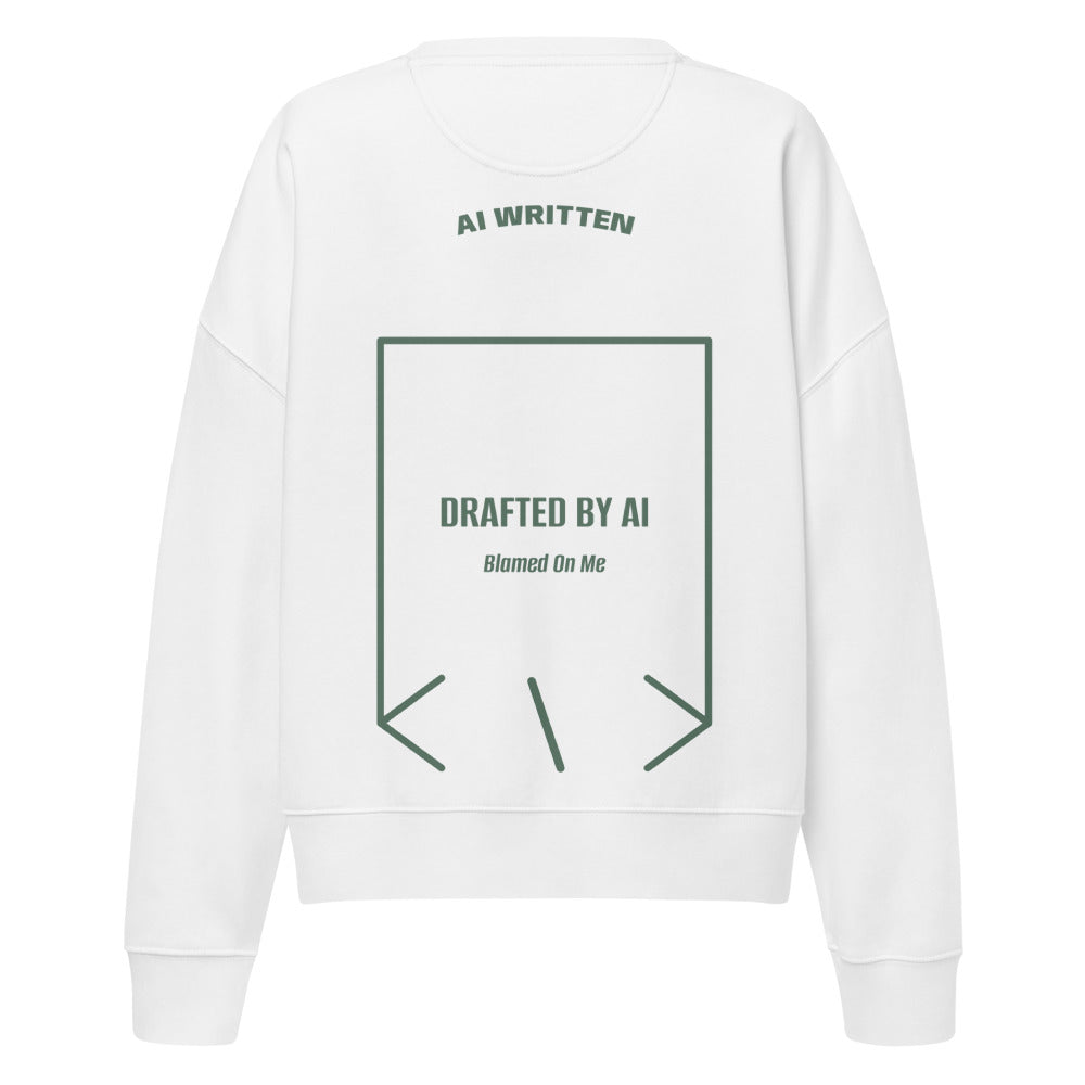 Drafted By AI — White Green Bay back mockup