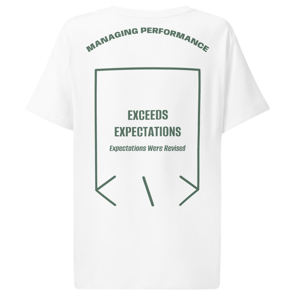 Exceeds Expectations — White Green Bay back mockup