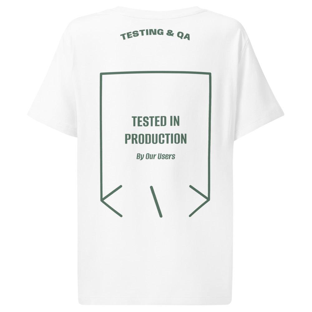 Tested In Production — White Green Bay back mockup