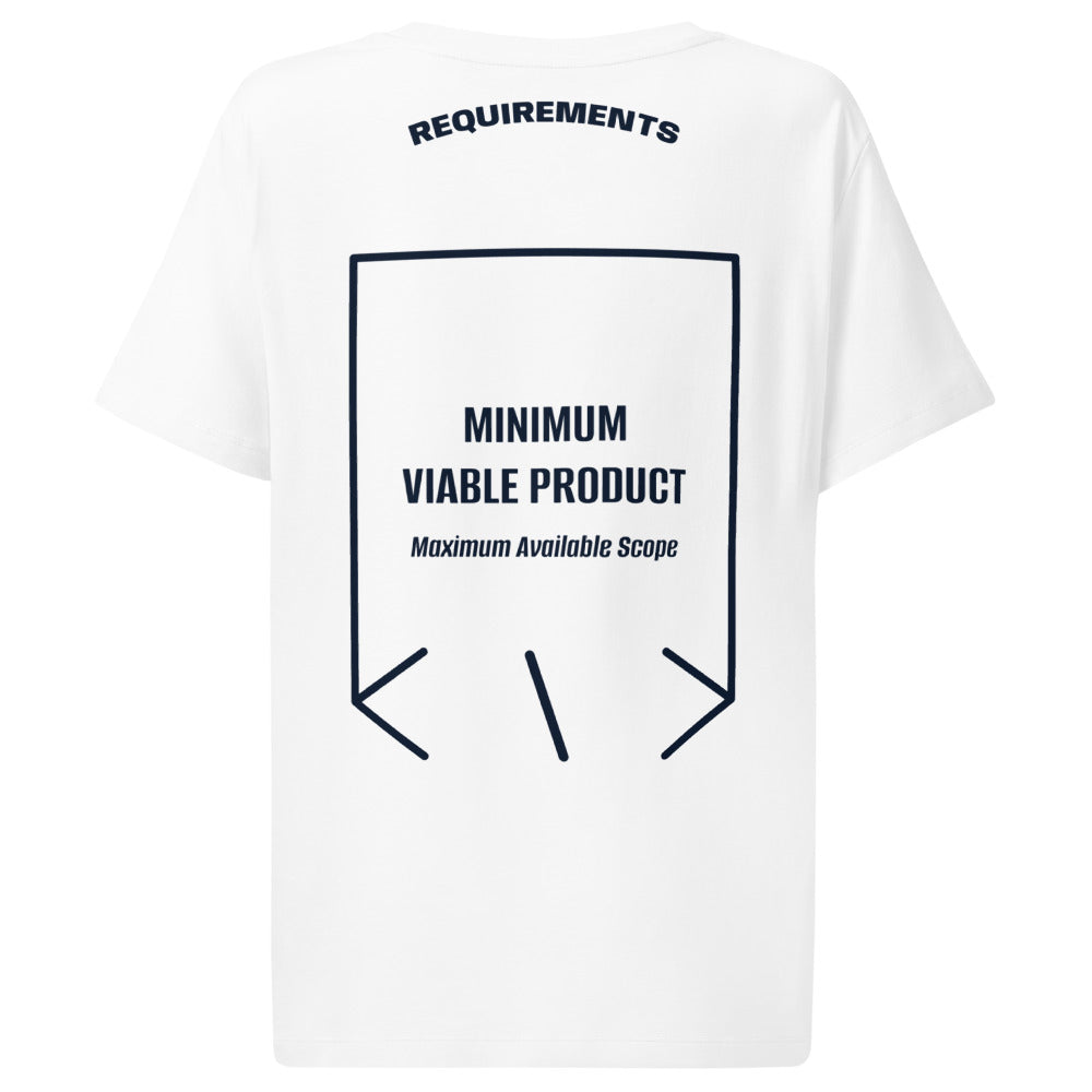 Minimum Viable Product — White French Navy back mockup